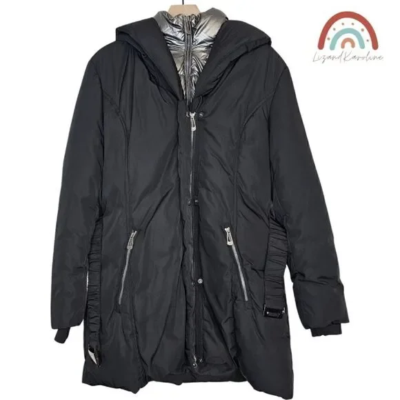 New! Noize Ariana Parka Insulated Puffer Belted Hooded Jacket NWOT - Picture 8 of 16